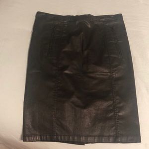 Faux leather skirt by Burberry